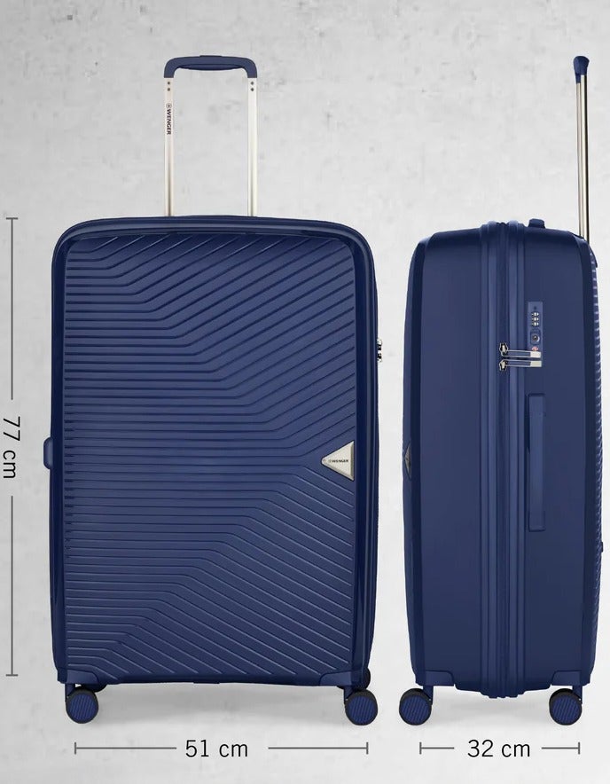 Wenger Ultra-Lite 76 Cm Large Hardside Expandable Check-In Luggage Trolley Case - Navy Blue - Image 3